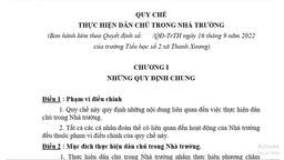 Quy chế thực hiện dân chủ trong nhà trường